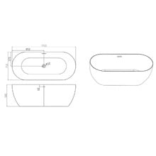 Avalon Egg Acrylic Freestanding Bath with Overflow